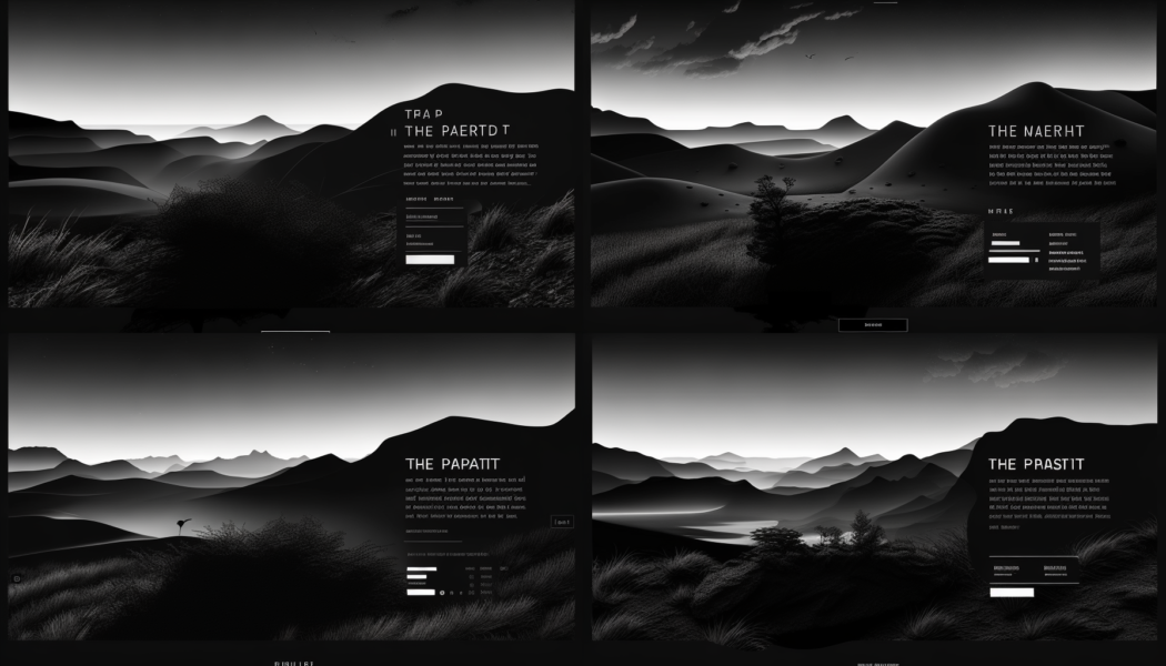 How to make a minimalist black and white website design in MidJourney ...