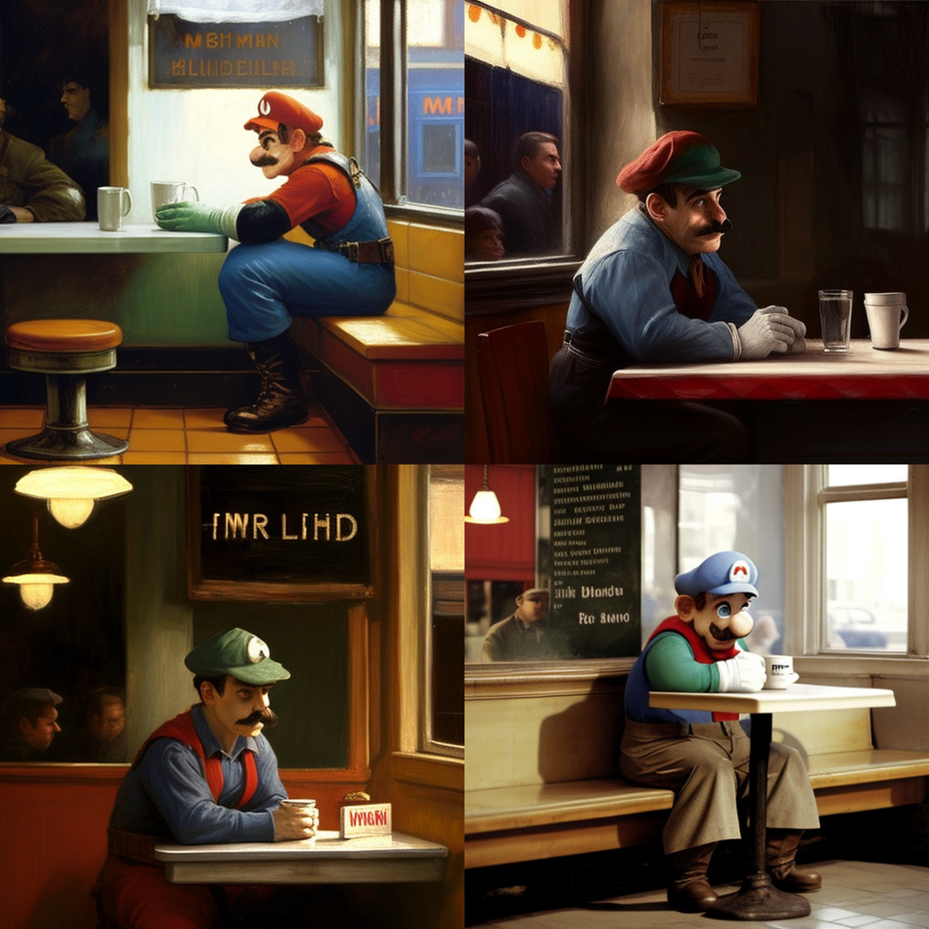 Making Mario in different art styles in MidJourney - Prompt Hero.Ai
